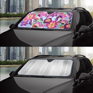 Floral pattern Windshield Shade, UV Protection Visor universal van life